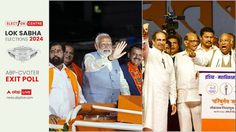 lok-sabha-2024-ABP-Cvoter-exit-poll-Maharashtra Mumbai BJP Congress Shiv Sena UBT NCP SP India NDA ABP-CVoter Exit Poll Results: I.N.D.I.A, NDA Neck-And-Neck In Maharashtra