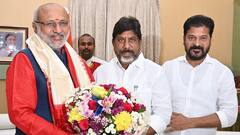 Revanth Reddy Meets Governer Radhakrishnan | గవర్నర్ రాధాకృష్ణన్‌ను కలిసిన సీఎం రేవంత్
