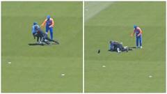 Watch Video: ரோகித்தை பார்த்ததும் மைதானத்தில் அத்துமீறிய ரசிகர்! ஹாலிவுட் பாணியில் பிடித்த அமெரிக்க போலீஸ்