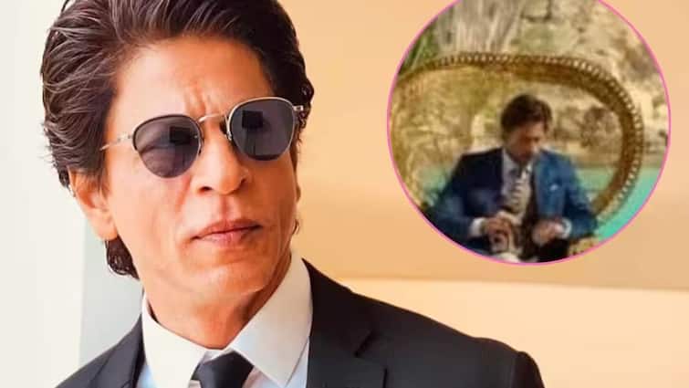 Shah Rukh Khan Shooting King Movie in Spain SRK Photo Leaked And Viral Social Media Know Bollywood Entertainment Latest Update Marathi News Shah Rukh Khan : शाहरुख खान स्पेनमध्ये करतोय 'King'चं शूटिंग; चित्रपटाच्या सेटवरुन फोटो लीक