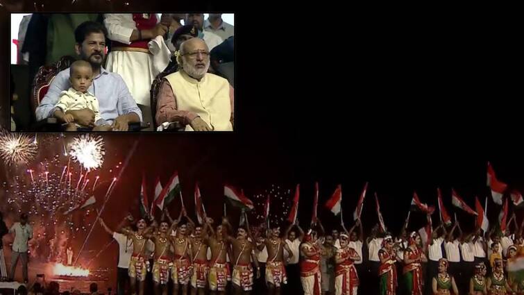 telangana state formation celebrations on tankubund Telangana Formation Day: వర్షంలోనే తెలంగాణ దశాబ్ధి వేడుకలు, హాజరైన గవర్నర్, సీఎం - ప్రత్యేక ఆకర్షణగా క్రాకర్స్ షో
