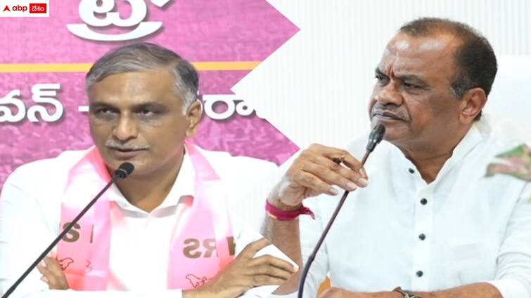 brs leader harish rao challenge to minister komatireddy venkar reddy Harish Rao: 'అది నిరూపిస్తే అమరవీరుల స్తూపం వద్ద ముక్కు నేలకు రాస్తా' - మంత్రి కోమటిరెడ్డికి హరీష్ రావు సవాల్