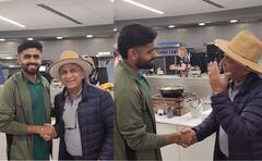 भारत-पाक मैच से पहले सुनील गावस्कर से मिले बाबर आजम, टी20 वर्ल्ड कप में 9 जून का है महामुकाबला