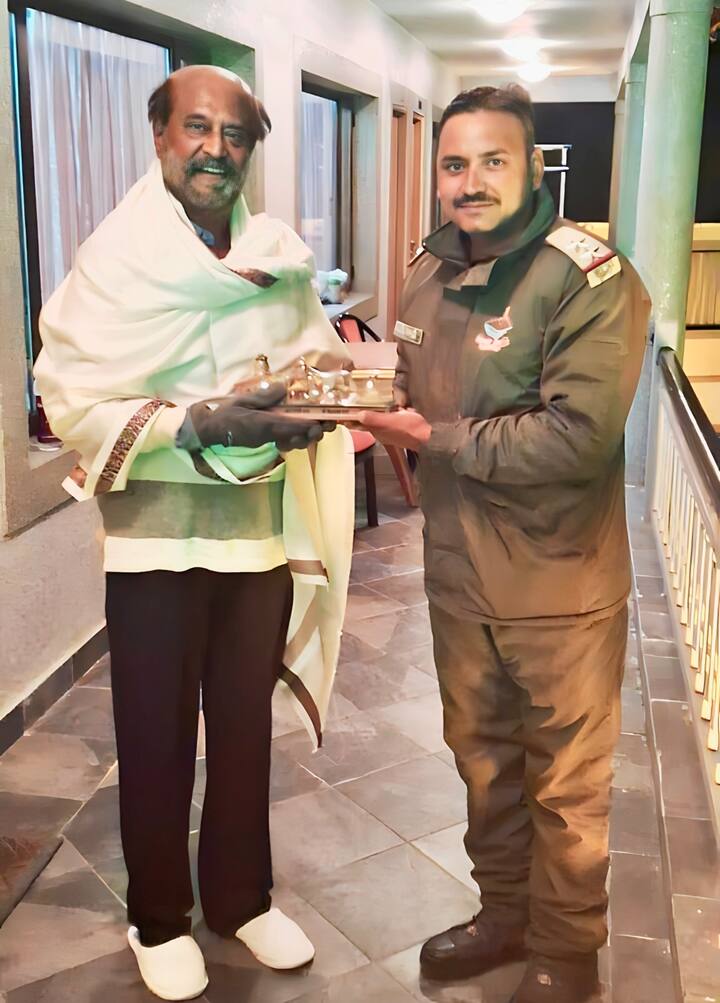 Photos of the event, along with other pictures of Rajinikanth near the Himalayas, are now circulating on X (formerly known as Twitter).