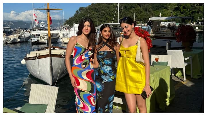 Shanaya Kapoor, Suhana Khan, and Ananya Panday explored Italy during Anant Ambani and Radhika Merchant's second pre-wedding cruise celebrations.