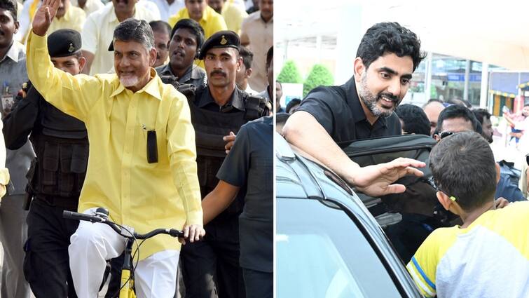 TDP top leaders Chandrababu Nara Lokesh reaches Amaravati ahead of Election counting AP News: అమరావతికి చంద్రబాబు, లోకేశ్​, భువనేశ్వరి - సీఎం సీఎం అంటూ నినాదాలు