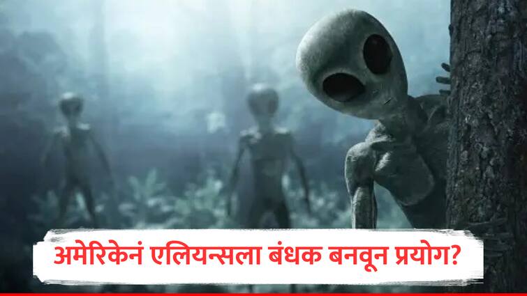 aliens news did America has kept aliens hidden do aliens live in area 51 of us know sensational claims made about secret base US area 51 World marathi news Area 51 Aliens : अमेरिकेनं एलियन्सला लपवून ठेवलंय? बंधक बनवून त्यांच्यावर प्रयोग; माजी अधिकाऱ्याचा खळबळजनक दावा