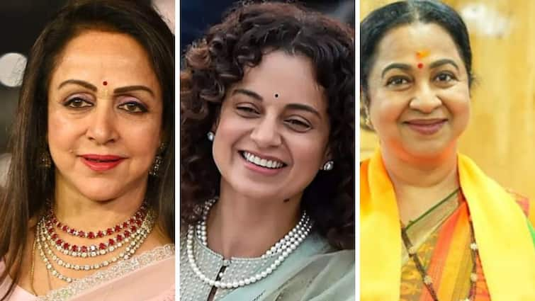 Lok Sabha Election Results 2024 celebrities contest in various constituency hema malini radhika sarathkumar Lok Sabha Election Celebrity Candidate: மக்களவை தேர்தல் 2024: கங்கனா ரணாவத் முதல் ராதிகா சரத்குமார் வரை.. களம் காணும் சினிமா நட்சத்திரங்கள்..