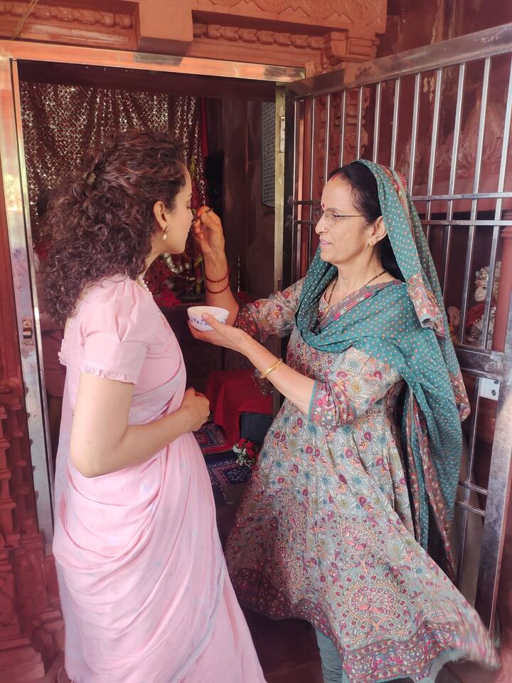 The actress is contesting from Mandi constituency in Himachal Pradesh.