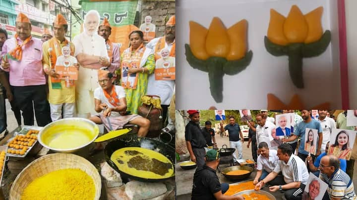 BJP Pre Celebration Photos : ஒட்டுமொத்த இந்தியாவும் மக்களவை தேர்தலின் முடிவுகளை உற்று நோக்கி வருகிறது