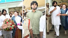 Pawan Kalyan Photos: పవన్ విజయోత్సాహం, వెంట అకీరా కూడా - ఫ్యాన్స్ గ్రాండ్ వెల్కమ్: అదిరిపోయే ఫోటోలు