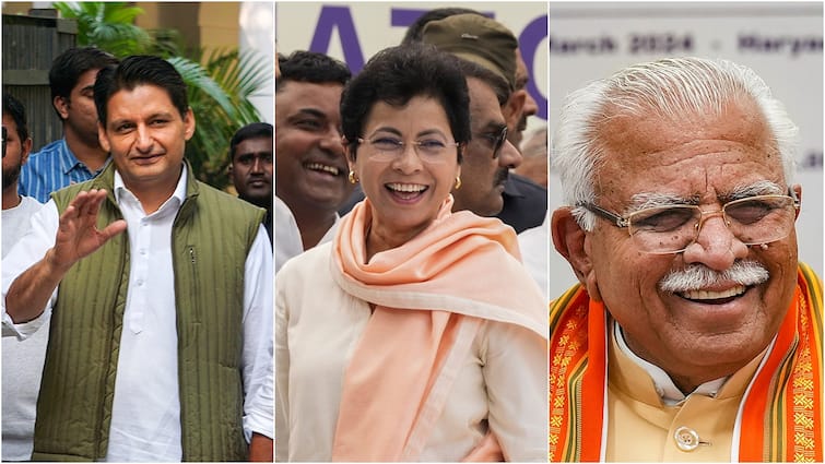 Lok Sabha Election Results 2024 Haryana Congress AAP BJP Kumari Selja Deepender Hooda Manohar Lal Khattar Raj Babbar Naveen Jindal Haryana Lok Sabha Results: Congress Wrests 5 Out Of 10 Seats From BJP Ahead Of Assembly Polls