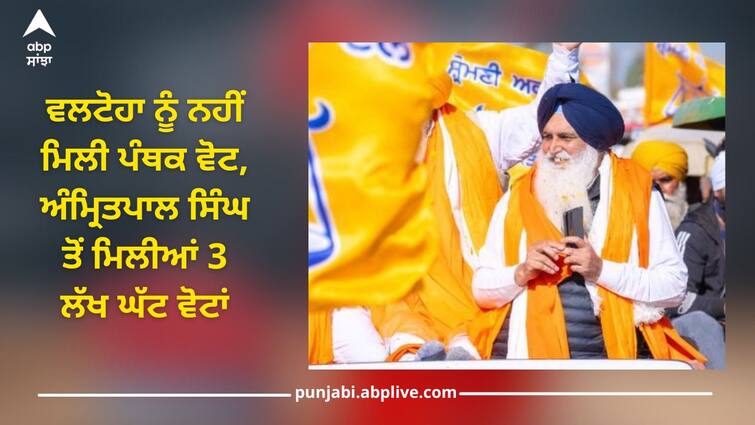 Lok Sabha Election 2024: Virsa Singh Valtoha did not get Panthak votes, Amritpal Singh got 3 lakh less votes Khadur Sahib: ਵਲਟੋਹਾ ਨੂੰ ਨਹੀਂ ਮਿਲੀ ਪੰਥਕ ਵੋਟ, ਅੰਮ੍ਰਿਤਪਾਲ ਸਿੰਘ ਤੋਂ ਮਿਲੀਆਂ 3 ਲੱਖ ਘੱਟ ਵੋਟਾਂ