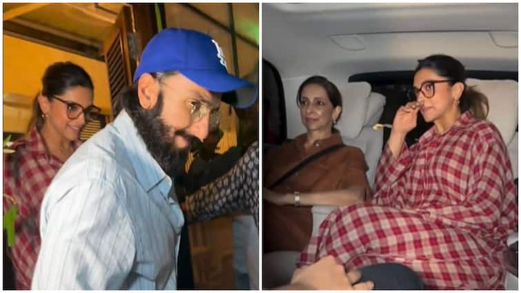 Deepika Padukone Ranveer Singh Step Out For Dinner With Parents Pregnant Actress Rocks Another Maternity Look See Video Parents-To-Be Deepika Padukone And Ranveer Singh Give Couple Goals As They Step Out For Dinner, Watch