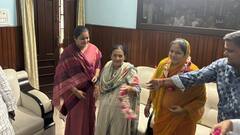 आजम खान की पत्नी तंजीन फातिमा से मिलने पहुंची रुचि वीरा, मुरादाबाद सीट पर दर्ज की है जीत