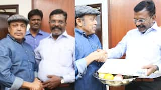 Thol Thirumavalavan : சிதம்பரம் தொகுதியில் வெற்றிபெற்ற தொல் திருமாவளவன்... நேரில் சென்று வாழ்த்து தெரிவித்த தம்பி ராமையா