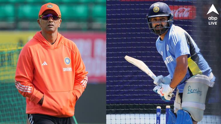 Rohit Sharma says he tried to convince head coach Rahul Dravid to stay beyond T20 World Cup Rohit On Dravid: দ্রাবিড়কে থেকে যাওয়ার জন্য জোরাজুরি করেছিলেন, ফাঁস করলেন রোহিত