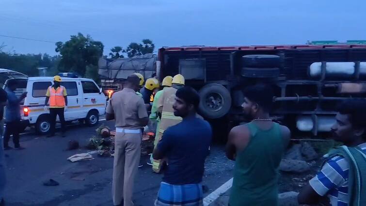 Dharmapuri accident 2 unidentified North State youths  spot death after being hit by a lorry - TNN தருமபுரி அருகே லாரி மோதி அடையாளம் தெரியாத வடமாநில தொழிலாளிகள்  2 பேர் உயிரிழப்பு