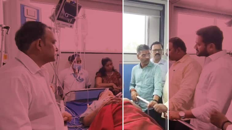 Ahemednagar NCP Activist beaten up, Nilesh Lanke reached in Hospital abandoned tour; Appeal of the Superintendent of Police कार्यकर्त्याला मारहाण, दौरा अर्धवट सोडून निलेश लंके थेट रुग्णालयात; पोलीस अधीक्षकांचंही आवाहन