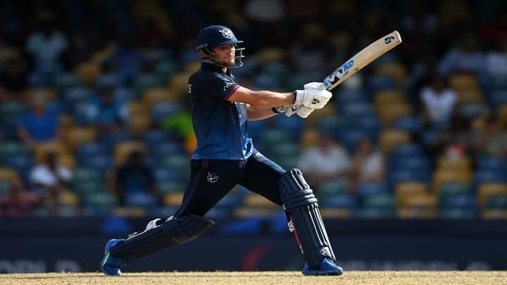 Namibia captain Gerhard Erasmus stood firm on the crease and maintained his calm and composure to score a crucial half century, as other batters failed to show endurance on the pitch. At the end of their innings, Namibia managed to score 155/9 (Image Credit - @T20WorldCup / X)