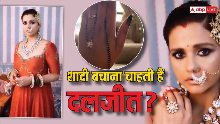 dalljiet kaur share her mangalsutra engagement ring after Nikhil Patel threatened for legal action टूटी शादी को बचाने की कोशिश में Dalljiet Kaur? पति के लीगल एक्शन की धमकी के बाद एक्ट्रेस ने शेयर की वेडिंग रिंग-मंगलसूत्र की फोटोज