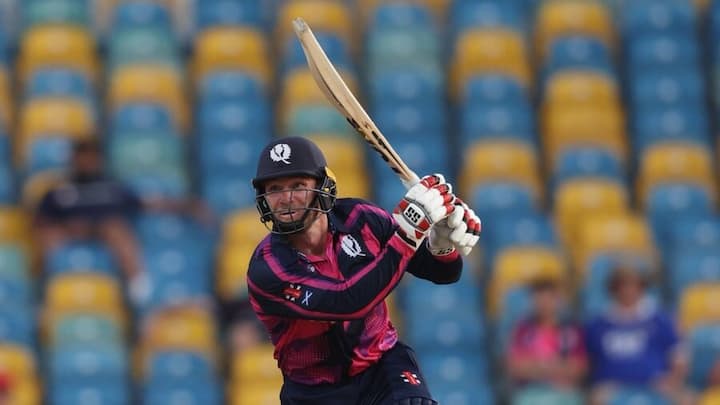 Scotland captain Richard Berrington played a captain's knock as his unbeaten 47 off 35 guided the Scottish to their maiden victory at the T20 World Cup 2024, and thereby, ending the long standing Namibia-hoodoo by registering a maiden victory over the side in 4 attempts (Image Credit - @CricketScotland / X)