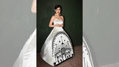 Urfi Javed: সাদা পোশাকে কালো সুতোর সূক্ষ্ম কাজ, ফুটে উঠল স্থাপত্যের নকশা, নয়া পোশাকে ফের উরফির বাজিমাত!