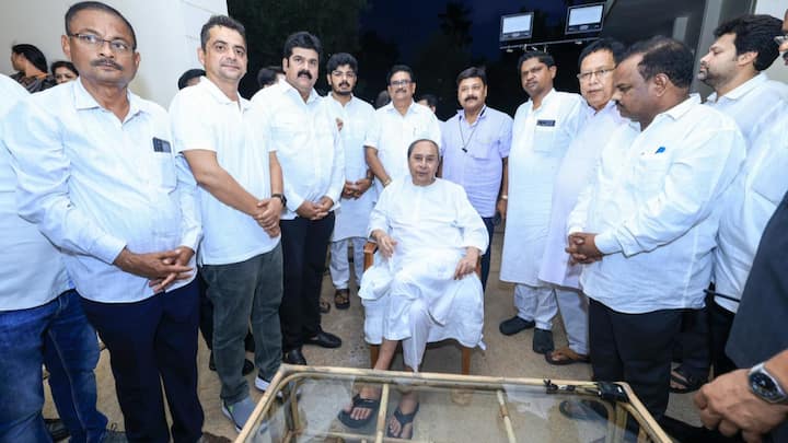 Outgoing Odisha Chief Minister Naveen Patnaik interacted with Biju Janata Dal (BJD) candidates after the party lost the Lok Sabha elections and the assembly polls.