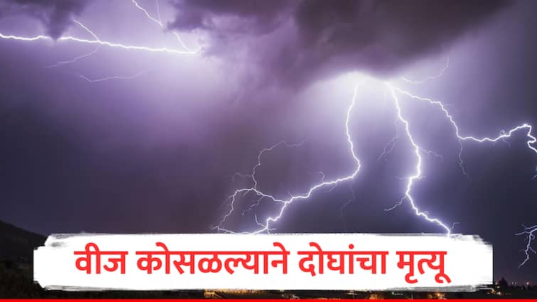 Solapur News heavy rain Update Two dead one seriously injured due to lighting Incident Maharashtra Monsoon Marathi news मोठी बातमी : वीज कोसळल्याने दोघांचा मृत्यू, एक जण गंभीर जखमी; सोलापुरात पावसाचा धुमाकूळ