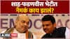 Devendra Fadnavis Meet Amit Shaha : शाह-फडणवीस भेटीत काय झालं? शाहांनी दिला सल्ला!