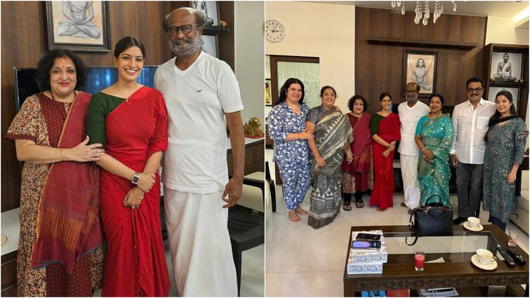 Varalaxmi Sarathkumar meets Rajinikanth for invites him to her wedding  Varalakshmi Sarathkumar: వరలక్ష్మి శరత్‌ కుమార్‌ పెళ్లికి ఆహ్వానం - కుటుంబ సమేతంగా రజనీకాంత్‌ ఇంటికి వెళ్లిన శరత్‌ కుమార్‌, ఫోటోలు వైరల్‌