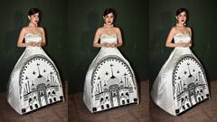 Urfi Javed: সাদা পোশাকে কালো সুতোর সূক্ষ্ম কাজ, ফুটে উঠল স্থাপত্যের নকশা, নয়া পোশাকে ফের উরফির বাজিমাত!