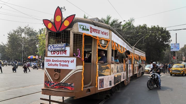 Kolkata is celebrating 150 years of tram services in the city. According to the West Bengal Transport Corporation, the first tram was a horse-drawn car, which rolled on tracks on February 24, 1873.
