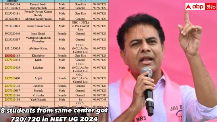 Irregularities in NEET 2024exam KTR demands inquiry with high level committee KTR on NEET: నీట్ ఎగ్జామ్ లో అవకతవకలు, హై లెవల్ కమిటీతో విచారణకు కేటీఆర్ డిమాండ్