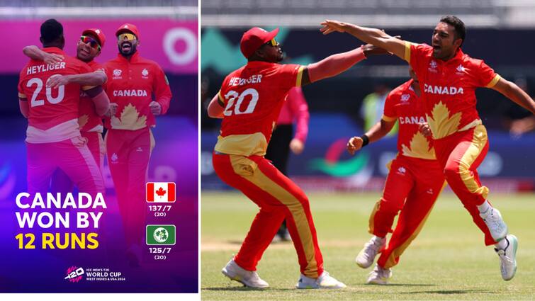 Canada vs Ireland highlights T20 World Cup 2024 CAN beat IRE by 12 runs in New York Canada vs Ireland: ఐర్లాండ్‌కు కెనడా బిగ్‌ షాక్‌, పాయింట్ల పట్టికలో పాక్‌ కంటే పైకి