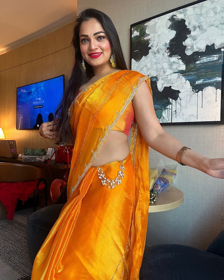 बिग बॉस अश्विनी: साड़ी में बिग बॉस की खूबसूरती लड़के को अदृश्य जादू से जकड़ना। फोटो क्रेडिट: अश्विनी श्री/इंस्टाग्राम