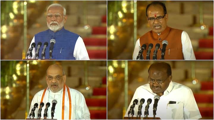 Prime Minister Narendra Modi took the oath of office for a third consecutive term at the Rashtrapati Bhavan on Sunday. His cabinet was unveiled with some new and old faces. Here are some key leaders.