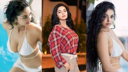 actress sanam shetty revealed her bikini photos viral in social media Sanam Shetty: உச்சகட்ட கவர்ச்சி.. ரசிகர்களை கவரும் சனம் ஷெட்டி.. இணையத்தில் போட்டோஸ் வைரல்!
