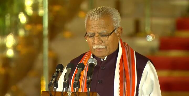 Former Haryana CM Manohar Lal Khattar has been included in the new cabinet.