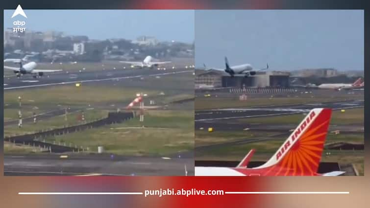 mumbai airport accident averted as indigo and air india flights on same runway see viral video Viral Video: ਮੁੰਬਈ ਏਅਰਪੋਰਟ ਤੋਂ ਹੈਰਾਨ ਕਰਨ ਵਾਲਾ ਮਾਮਲਾ, ਵਾਲ-ਵਾਲ ਬਚੇ ਦੋ ਜਹਾਜ਼ ਆਪਸ 'ਚ ਟਕਰਾਉਣ ਤੋਂ, ਦੇਖੋ ਵੀਡੀਓ