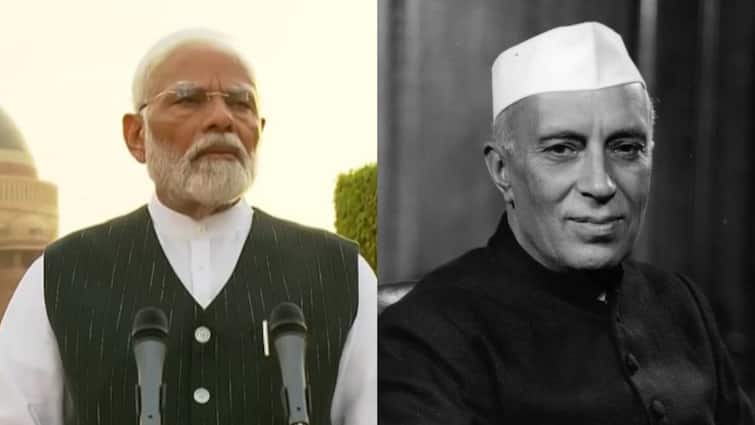 Jawaharlal Nehru Narendra Modi prime minister of india third term in row seat vote share tallies After Nehru, Modi To Take Oath As PM For 3rd Term In A Row — Here's The Seat & Vote Tallies Behind Their Feat