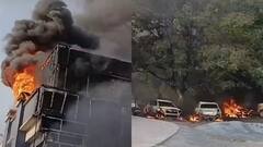 छत्तीसगढ़: जैतखाम में तोड़फोड़ के विरोध में प्रदर्शन, कई गाड़ियों में लगाई आग, कलेक्ट्रेट में घुसे सैकड़ों लोग