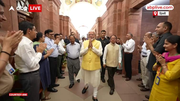 PM Modi Returns To PMO For Historic Third Term, NSA Ajit Doval, Pramod Kumar Mishra Also Seen