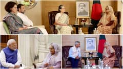 Bangladesh PM Sheikh Hasina Meets Congress Leaders Sonia, Rahul & Priyanka In New Delhi - IN PICS