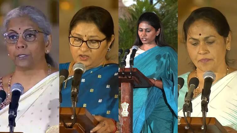 Modi Cabinet 2024: total of 72 ministers in Modi's cabinet, and this time 7 women ministers including nirmala sitharaman Modi Cabinet 2024: நிர்மலா சீதாராமன் உள்பட 7 பெண் அமைச்சர்கள்.. மோடி அமைச்சரவையில் இடம்பெற்றவர் யார் யார்..? முழு விவரம்!