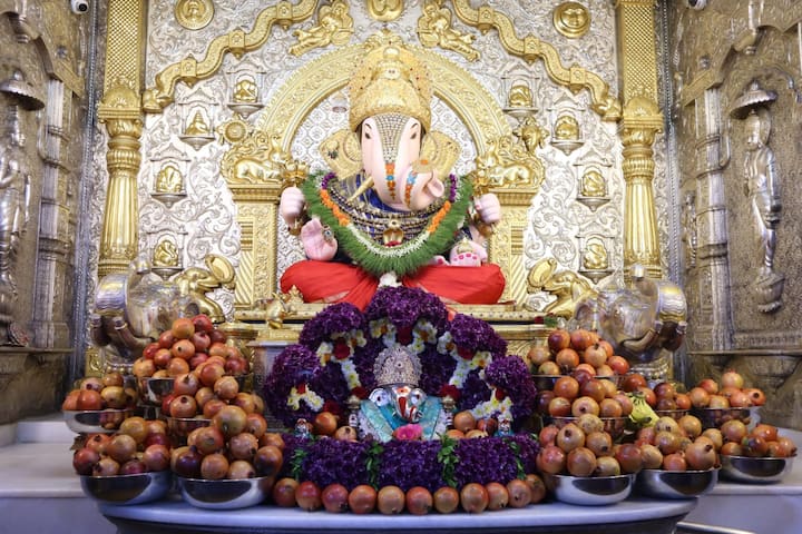 Dagdusheth Temple Pomegranate Decoration : शेषात्मज गणेश जयंतीनिमित्त श्रीमंत दगडूशेठ हलवाई गणपती मंदिरात आकर्षक सजावट करण्यात आली आहे.