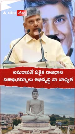 అమరావతే ఏకైక రాజధాని అని ప్రకటించిన చంద్రబాబు