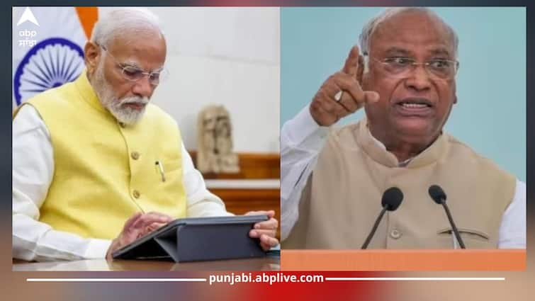 mallikarjun kharge slams pm modi pradhan mantri awas yojana know about this Mallikarjun Kharge: ਮਲਿਕਾਅਰਜੁਨ ਖੜਗੇ ਦਾ PM ਮੋਦੀ 'ਤੇ ਹਮਲਾ, ਬੋਲੇ- 'ਦੂਜੇ ਲੋਕਾਂ ਦੇ ਘਰੋਂ ਕੁਰਸੀਆਂ ਉਧਾਰ ਲੈ ਕੇ ਆਪਣੀ ਸੱਤਾ...'