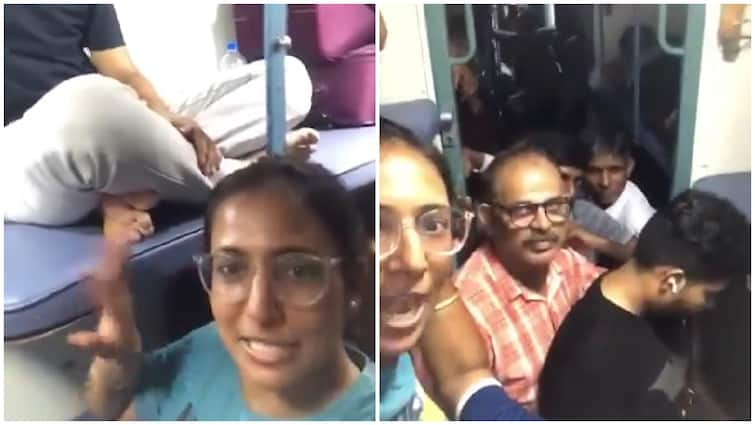 IRCTC Train Overcrowding Sleeper Coach Ticketless Passengers Woman's Viral Video Shows 'Ticketless Passengers Overcrowding Sleeper Coach — WATCH