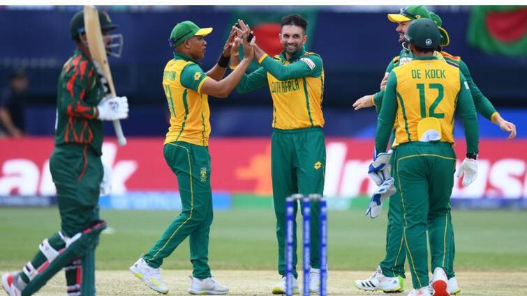 SA vs BAN Highlights T20 World Cup 2024 South Africa beats Bangladesh by four runs in low-scoring thriller T20 World Cup 2024 SA vs BAN : స్వల్ప లక్ష్యం-గొప్ప పోరాటం, బంగ్లాపై సౌతాఫ్రికా విజయం
